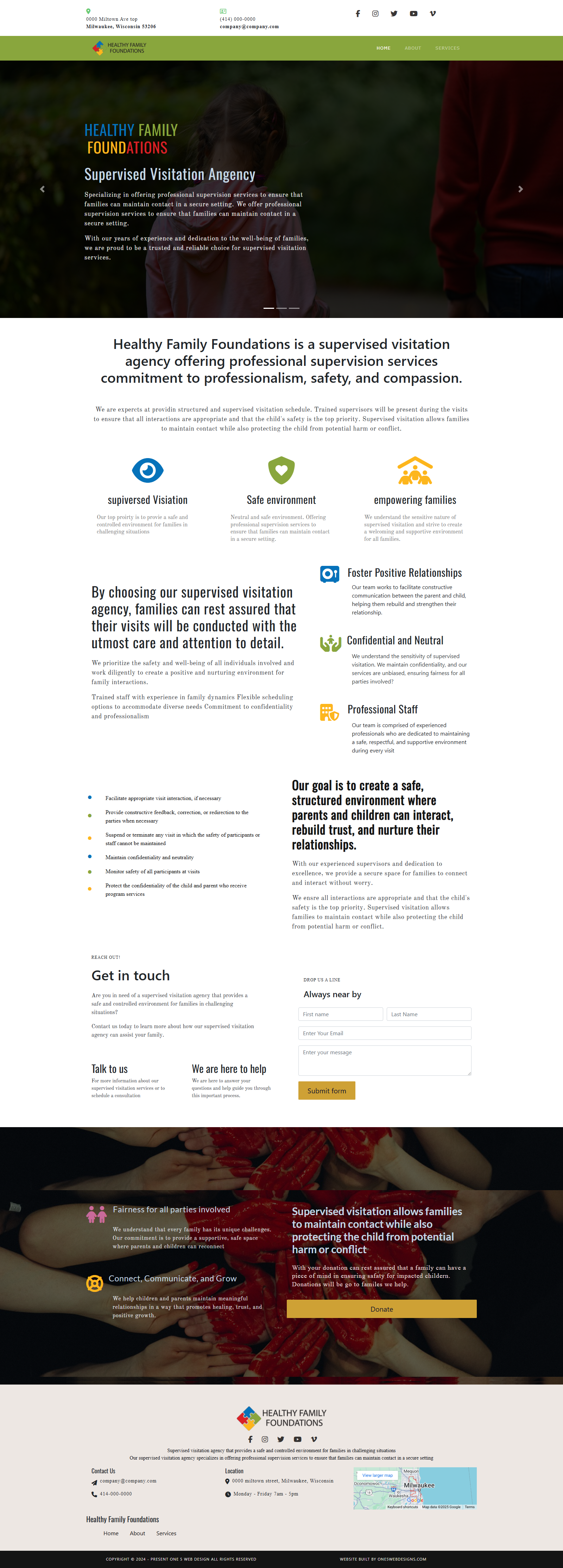 Hand coded homepage design and built by a web agency in nashville