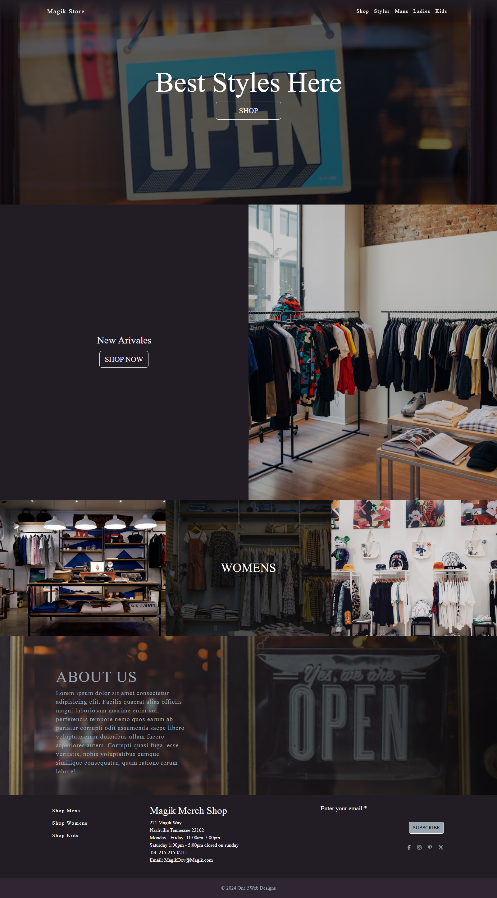 Full stack website image designed to show modren layout develop by a web site agency in Nashville 